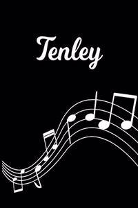 Tenley: Sheet Music Note Manuscript Notebook Paper - Personalized Custom First Name Initial T - Musician Composer Instrument Composition Book - 12 Staves a 