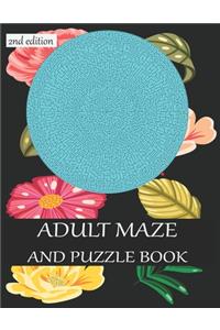 ADULT MAZE AND PUZZLE BOOK 2nd edition