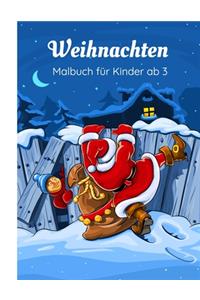 Weihnachten Malbuch für Kinder ab 3