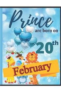 Prince Are Born On 20th February Notebook Journal