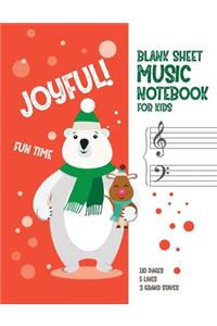 Blank Sheet Music Notebook for Kids