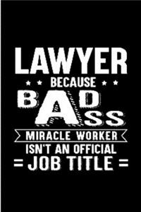 Lawyer because badass miracle worker isn't an official job tittle