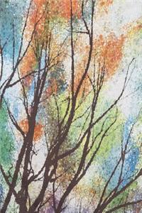 Autumn Tree Leaves Painted Art Journal