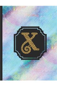 Letter X Monogram Notebook