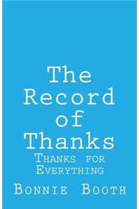 Record of Thanks
