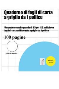 Quaderno di fogli di carta a griglia da 1 pollice
