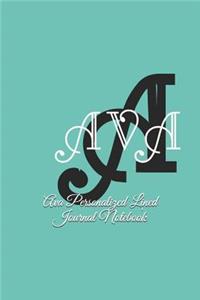 Ava Personalized Lined Journal Notebook