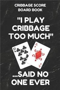 Cribbage Score Board Book