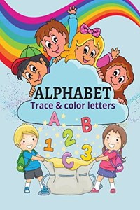 Alphabet trace & colour book