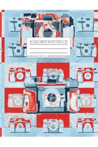 Composition Notebook Blue and Red Retro 90s Spraypaint Cameras (Composition Notebooks)