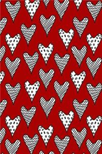 Journal Notebook Abstract Hearts Pattern 1