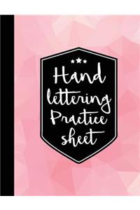 Hand Lettering Practice Sheet: 160 Pages Hand Lettering & Calligraphy Practicing 1