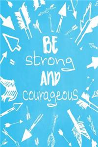 Pastel Chalkboard Journal - Be Strong and Courageous (Light Blue)