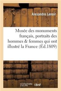 Musée Des Monuments Français . Recueil de Portraits Inédits Des Hommes Et Des Femmes