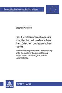 Das Handelsunternehmen ALS Kreditsicherheit Im Deutschen, Franzoesischen Und Spanischen Recht