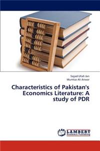 Characteristics of Pakistan's Economics Literature