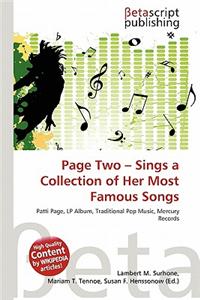 Page Two - Sings a Collection of Her Most Famous Songs
