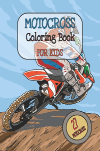 Motocross coloring book for kids