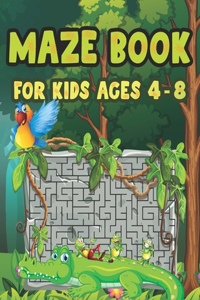 Maze Book For Kids Ages 4-8