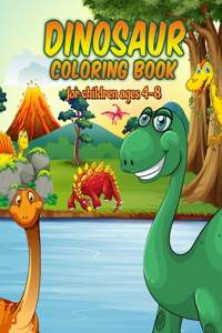 Dinosaur Coloring Book for Children ages 4-8