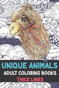 Adult Coloring Books Unique Animals - Thick Lines