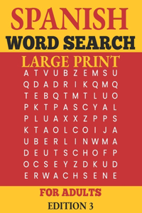 Spanish Word Search for Adults Large Print