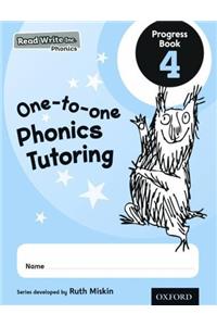 Read Write Inc. Phonics: One-to-one Phonics Tutoring Progress Book 4 Pack of 5