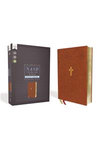 Nasb, Thinline Bible, Giant Print, Leathersoft, Brown, Red Letter Edition, 1995 Text, Comfort Print