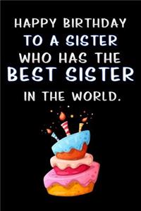 happy birthday to a sister who has the best sister in the world