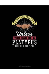 Always Be Yourself Unless You Can Be A Platypus Then Be A Platypus