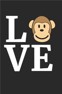 Monkey Journal - I Love Monkeys Monkey Notebook - Gift for Monkey Lovers