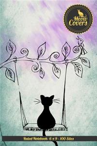 Meow Covers Ruled Notebook- 6 X 9 - 100 Sites