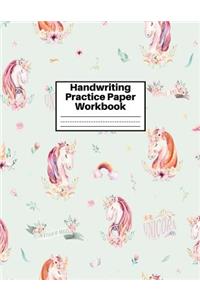 Handwriting Practice Paper Workbook