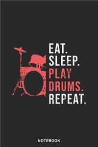 Drumset Instrument Art Graphic Notebook