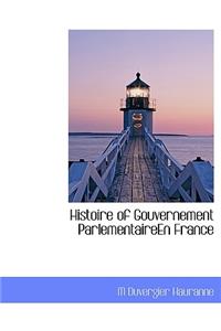 Histoire of Gouvernement Parlementaireen France