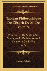 Tableau Philosophique De L'Esprit De M. De Voltaire