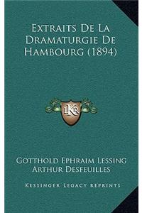 Extraits De La Dramaturgie De Hambourg (1894)