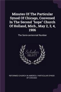 Minutes Of The Particular Synod Of Chicago, Convened In The Second hope Church Of Holland, Mich., May 2, 3, 4, 1906