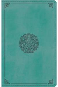 ESV Large Print Personal Size Bible (Trutone, Turquoise, Emblem Design)