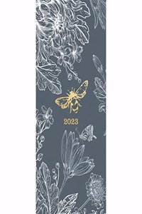 Floral Bee Slim Diary 2023