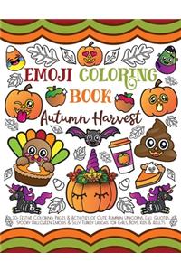 Emoji Coloring Book Autumn Harvest