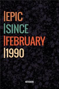 Epic Since February 1990 Notebook