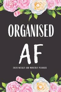 Organised AF 2020 Weekly And Monthly Planner