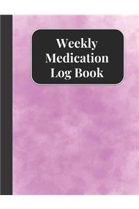Weekly Medication Log Book