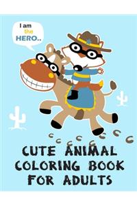 Cute Animal Coloring Book For Adults