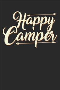 Happy Camper: Unlined / Plain Camping Notebook / Journal Sketchbook Gift - Large ( 6 x 9 inches ) - 120 Pages -- Softcover