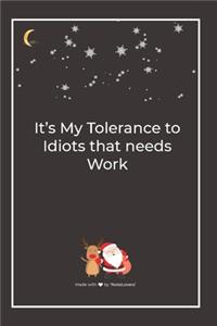 It's My Tolerance to Idiots that needs Work