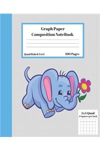 Graph Composition Notebook 5 Squares per inch 5x5 Quad Ruled 5 to 1 100 Pages
