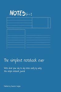 The simplest notebook ever