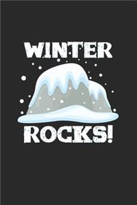 Winter rocks: 6x9 Winter - blank with numbers paper - notebook - notes